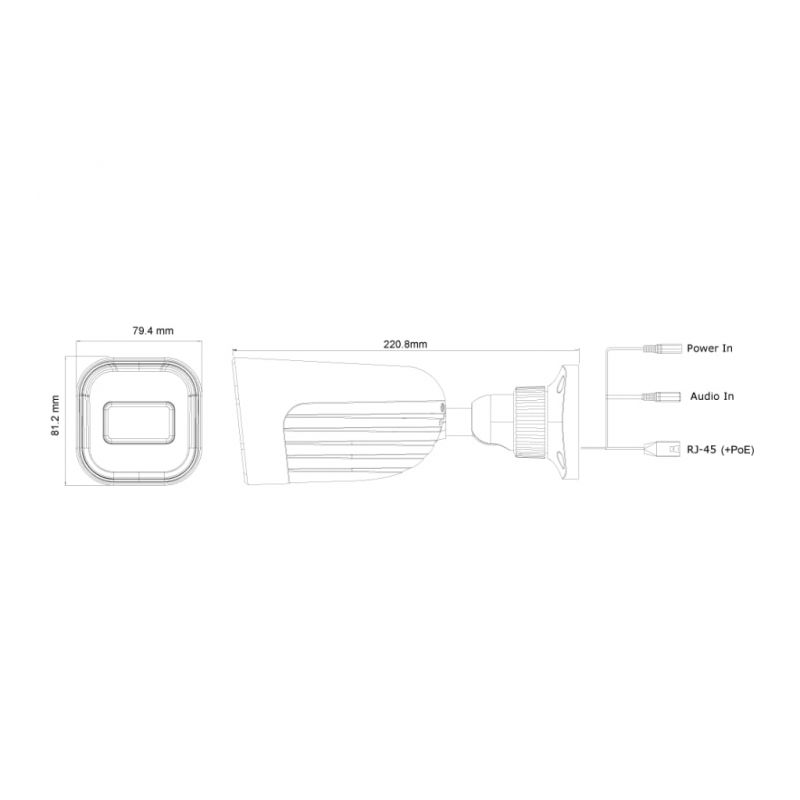 Provision I4-320IPE-MVF Tubular IP 2MP H265 WDR IR40m 2,8-12mm VFM PoE IP67 DDA e detecção de rosto - Image 3